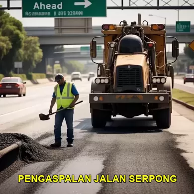 pengaspalan jalan serpong